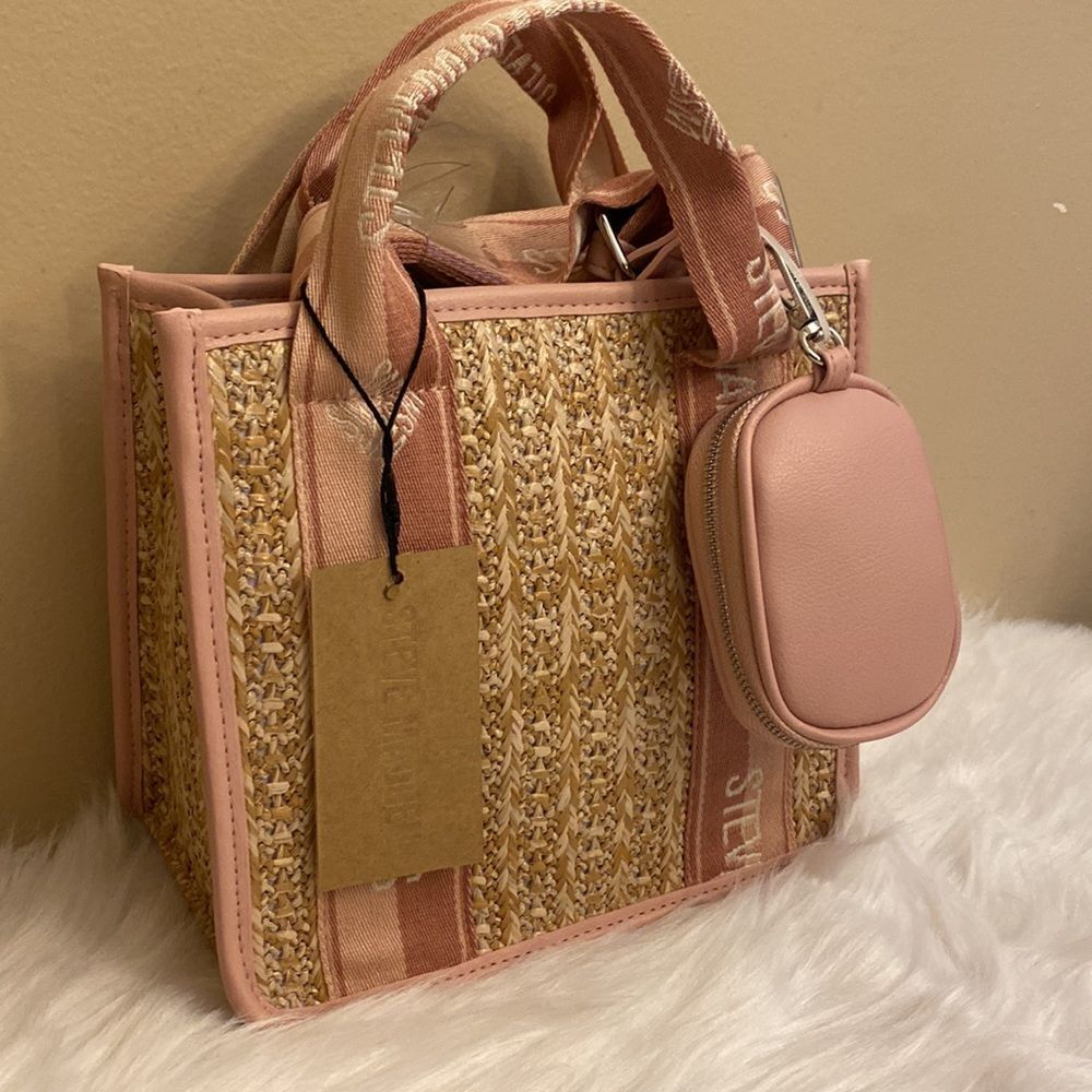 NWT Steve Madden (Bwebber)Satchel/Crossbody/Canvas Viral TikTok Bag - Tweed - Picture 6 of 12